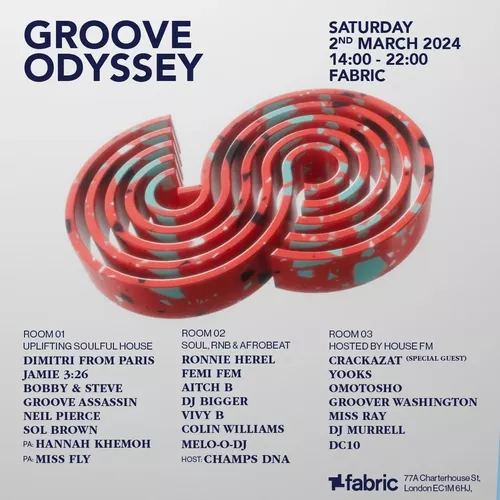 DJ Murrell performing live at Groove Odyssey in Fabric, London