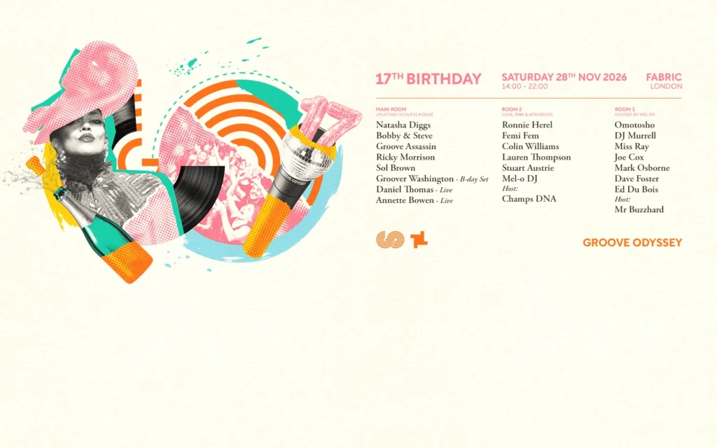 Groove Odyssey 17th Birthday at the Fabric club in London with the best in soulful house